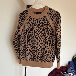 J. Crew Leopard Print Sweater - Tan and Black